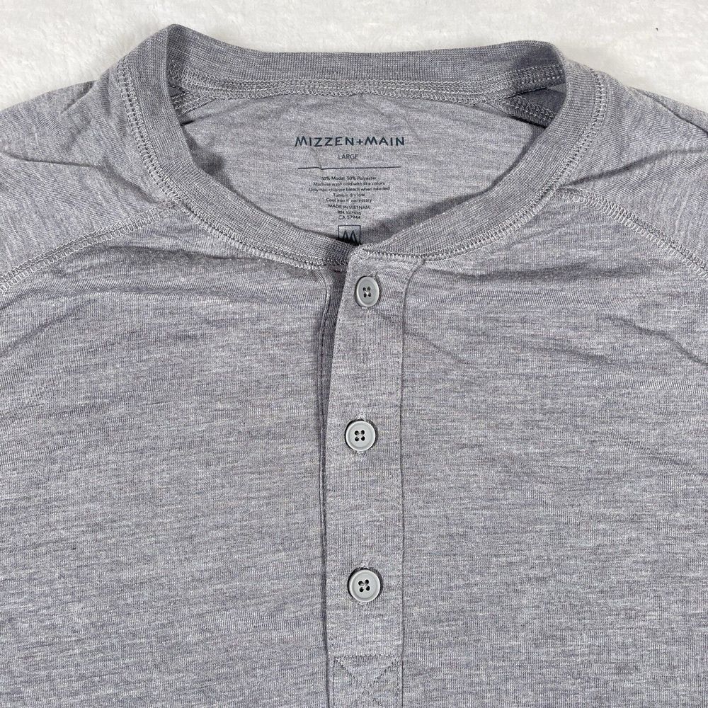 Mizzen+Main Gray Long Sleeve Henley